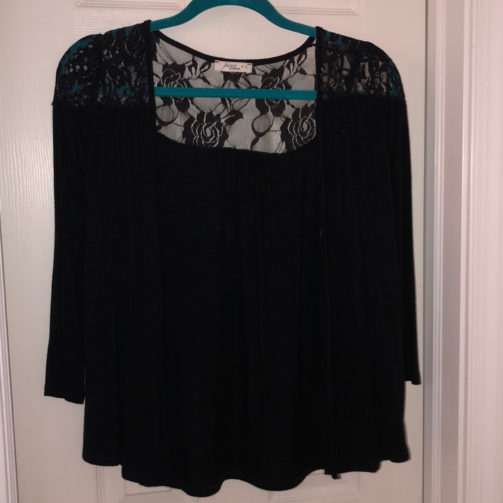 Black cardigan